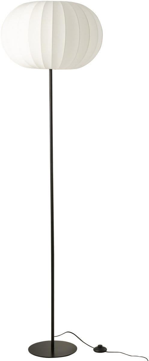 J-Line vloerlamp Lantaarn - metaal/textiel - wit - large