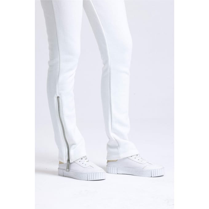 Hoge Taille Zip Slit Sweatpants Trouserbroek