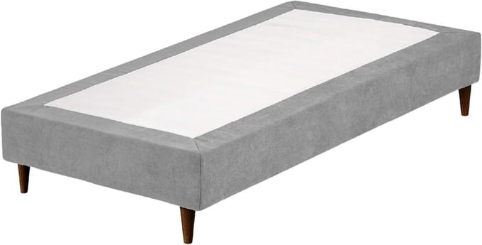 Gewatteerde lattenbodem - Bedframe basis - Slaapkamer inrichting - Ademend 3D-weefsel - 90 x 200 cm - Mistgrijs