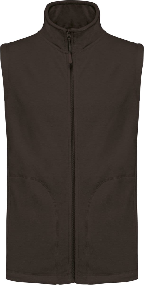 Kariban Bodywarmer van microfleece heren K913 - Chocolate - 5XL
