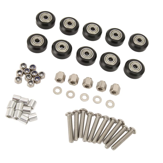 10 stuks 3D-printer katrolwielset 3D-printer POM katrolwielen plastic katrolwiel met lager black