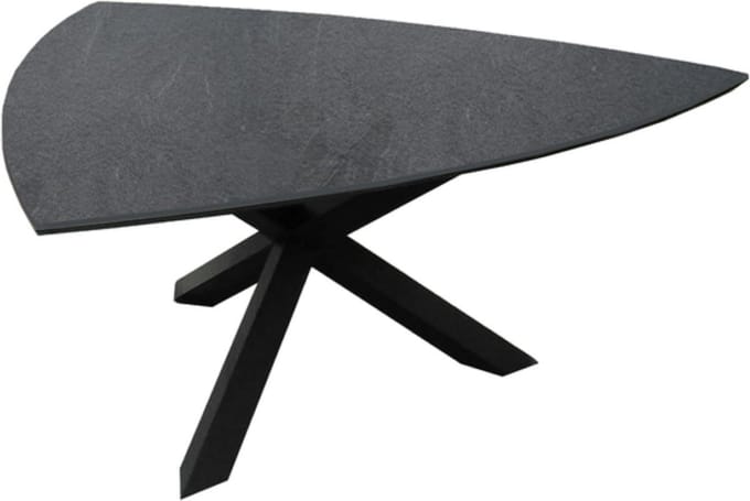 Relax Tuintafel Udinese Triangle 3D Printed Glass Top 170 x 170 x 170 x 75 cm