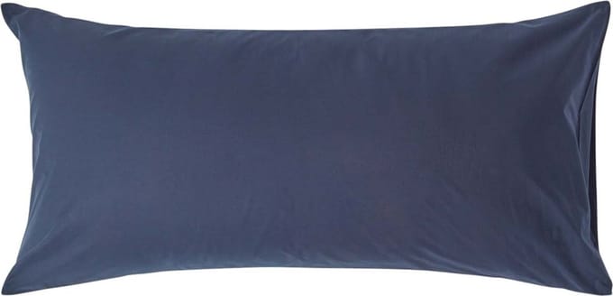 Homescapes Kussensloop 50x90 cm – Marineblauw – 100% Egyptisch Perkal Katoen – 200 TC