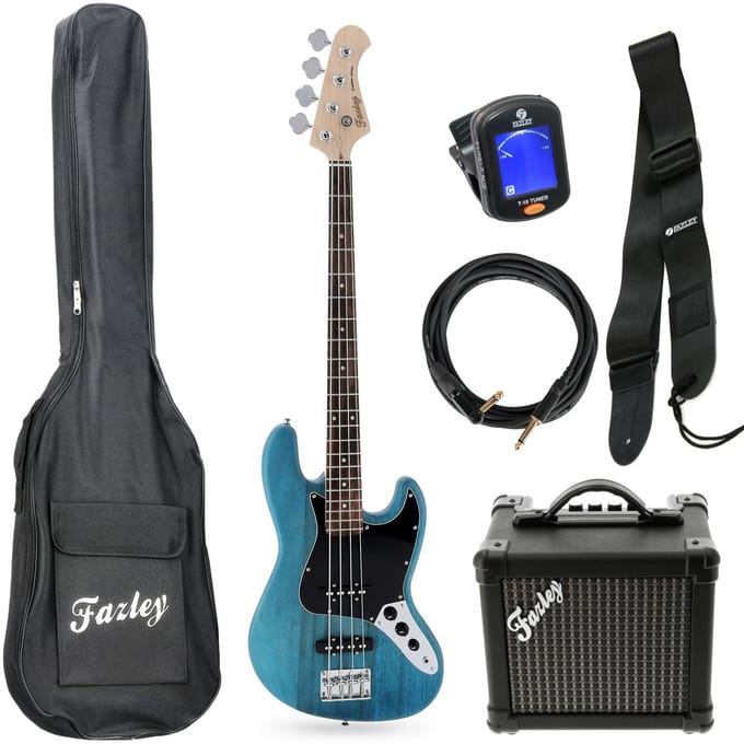 Basgitaar starterset Fazley Outlaw Series Judge Basic Blue