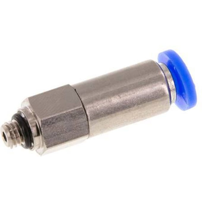 4mm & M5 Zelfsluitende Insteekkoppeling Vernikkeld Messing/PBT Buitendraad 0-10 bar