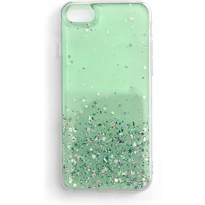 Wozinsky Star Glitter coque brillante avec paillettes Samsung Galaxy A31 vert