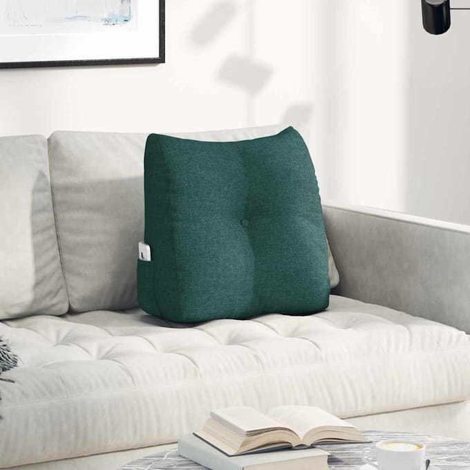 vidaXL - Rugkussen - Donkergroen - 45 - x - 24 - x - 50 - cm - Stof