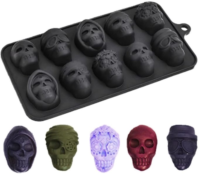 SolidKeus - Set van 2 Halloween Skellet Bakvormen voor Chocolade en Snoep