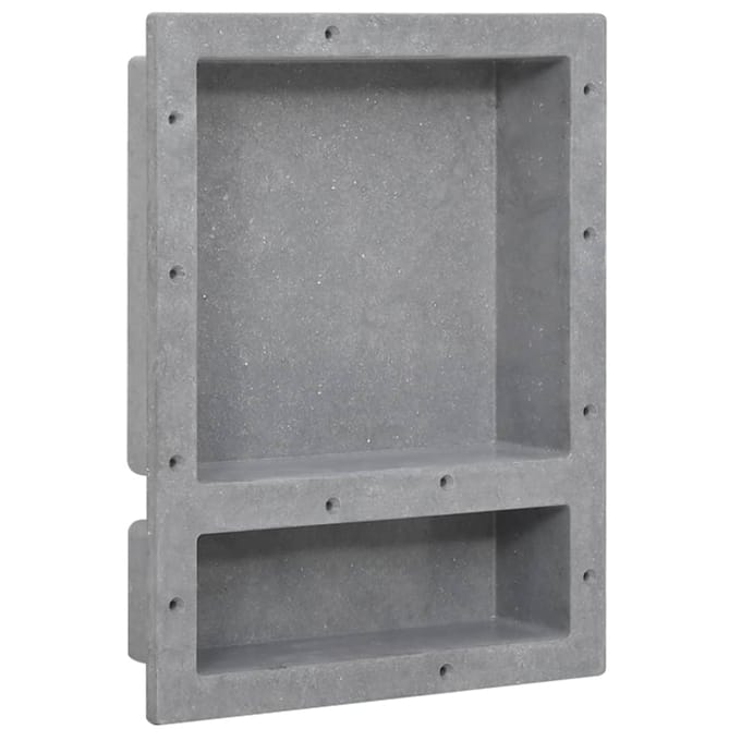 vidaXL Douchenis met 2 vakken 41x51x10 cm matgrijs
