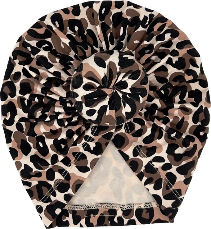 May Mays - Lilly Babymutsje - Turban Leopard - 0-2 jaar