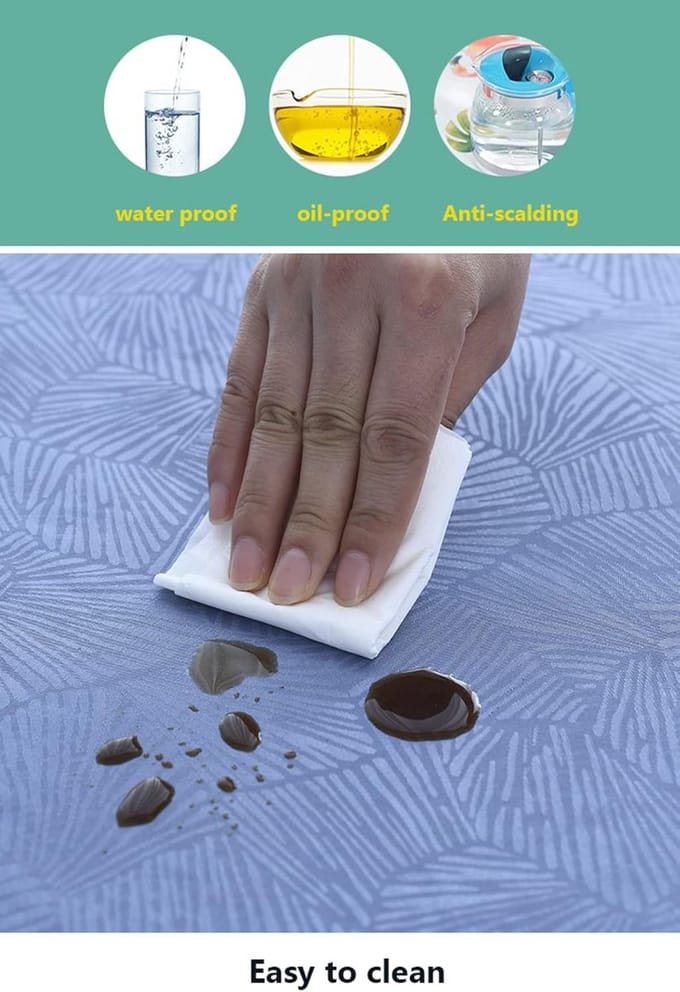 Rond Waterdicht Tafelkleed Elastisch Gemakkelijk Schoon Te Maken Rond 160 cm