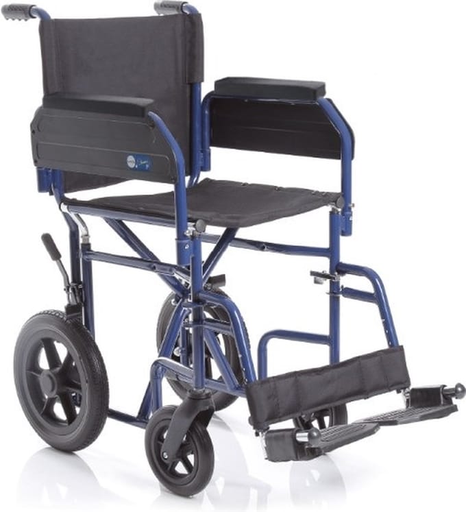 Moretti Transportrolstoel - Opvouwbaar comfortabel - Blauw/Zwart