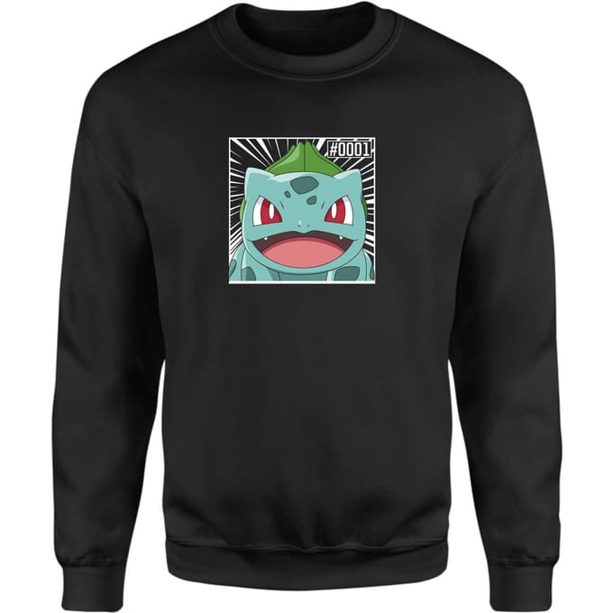 Pokémon Pokédex Bulbasaur #0001 Sweatshirt - Black - XXL