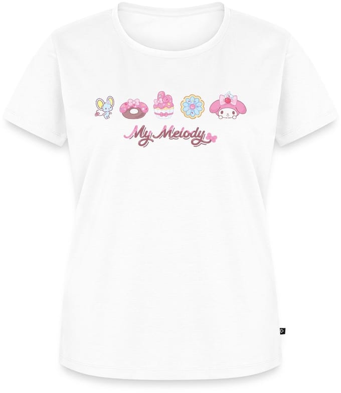 My Melody Met Flat En Gebakjes Premium T Shirt Dames