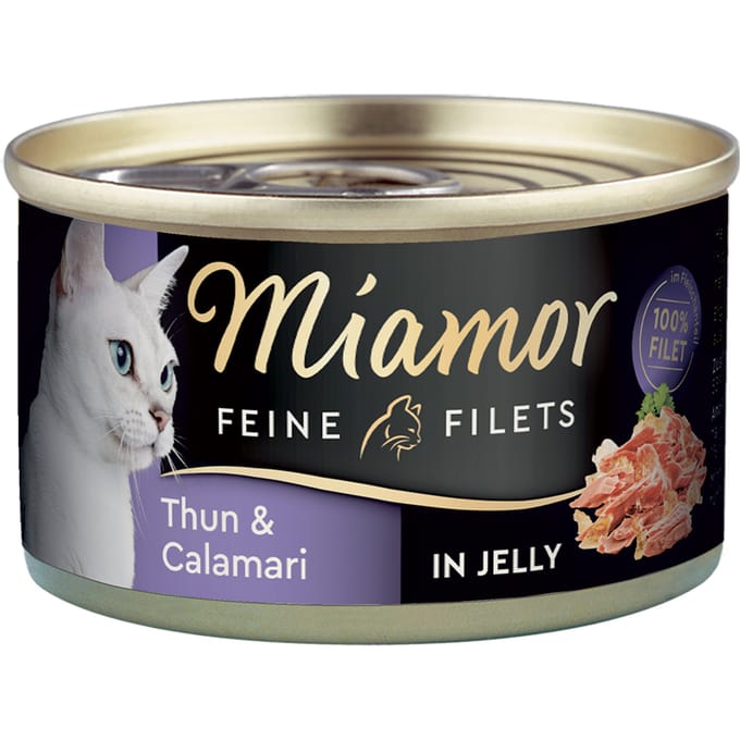 24x100g Light tonijn & Calamares in gelei Miamor natvoer voor katten
