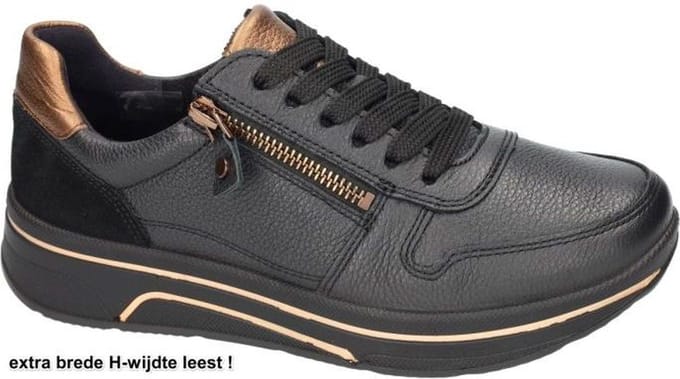 Ara - 1227540 - Lage sneakersDames sneakers - Kleur: Zwart - Maat: 36