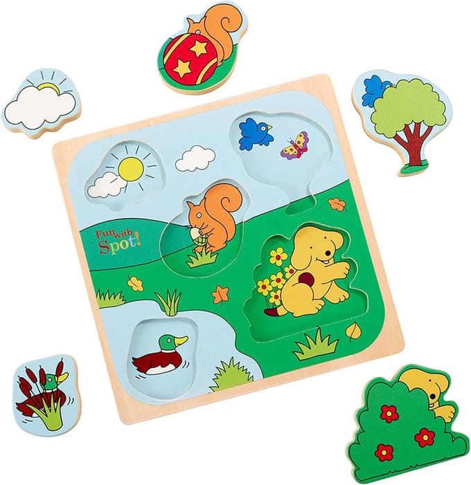 Houten Vormpjes Puzzel Met Dieren voor Peuters