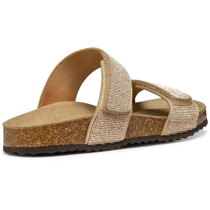 Geox D BRIONIA R Dames Roze Gouden Sandalen