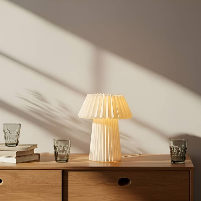 Lindby - Tafellamp - 1licht - Papier - H: 37 cm - E14 - wit