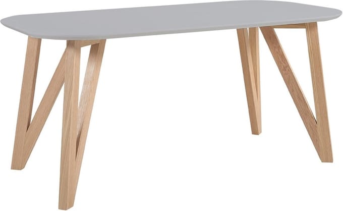 Eettafel Nikolaj Grijs - MDF - Rechthoek - 120x80cm - Hoogte 76 cm