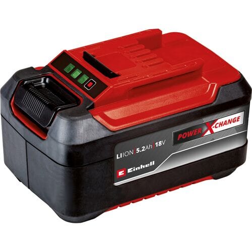 Einhell 5.2 Ah Plus Accu - Power X-Change - 18 V/Li-Ion - Max. vermogen: 1260 W - Active Accu Management Systeem - PLUS-Technologie: meer vermogen