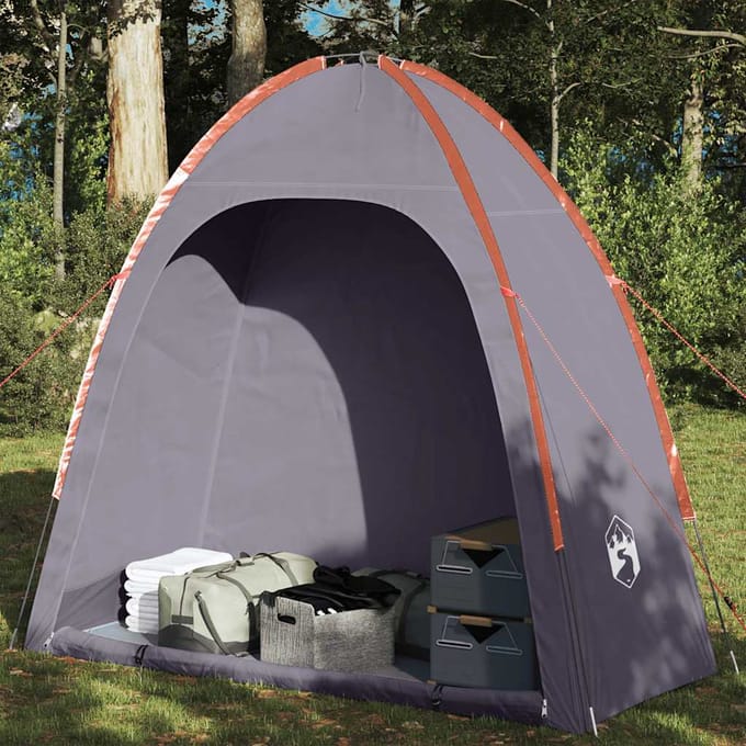 vidaXL - Opbergtent - waterdicht - grijs - en - oranje