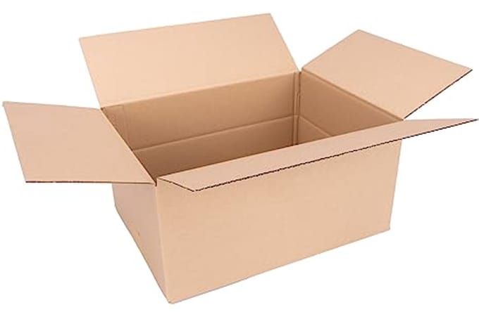 Karton verpakking 40 x 30 x 20 cm - Enkele golf kartonnen postbus voor middelgrote goederen (50 stuks)