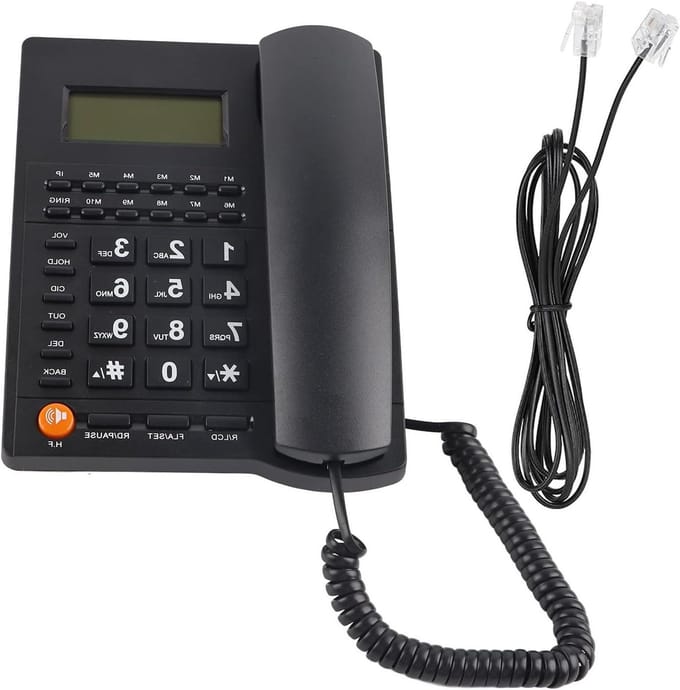 Dailygoods- Beller ID Telefoon met Nummerherkenning - Handsfree Functie - 10 Sneltoetsen - Achtergrondverlichting - Geschikt voor Kantoor/Thuis