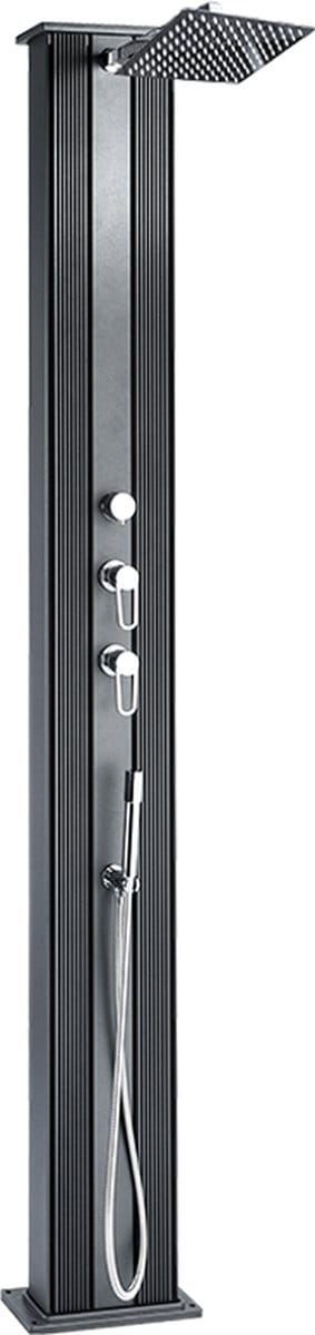 Formidra Buitendouche Dada Straight | antraciet | geborsteld aluminium