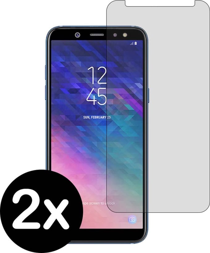 Smartphonica Screenprotector voor Samsung Galaxy A6 Plus 2018 van glas - 2 stuks geschikt voor Samsung Galaxy A6+ (2018)