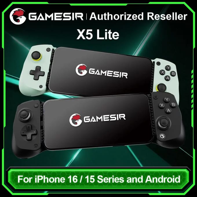 GameSir X5 Lite Mobiele Telefoon Gamepads voor iPhone 16 15-serie iPad Mini Android Tablet Controller Hall Effect Joysticks Ontwerp Black