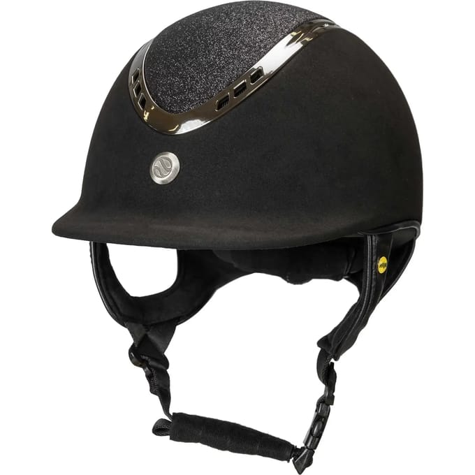 Microfiber rijhelm met knop Back on Track EQ3 Pardus