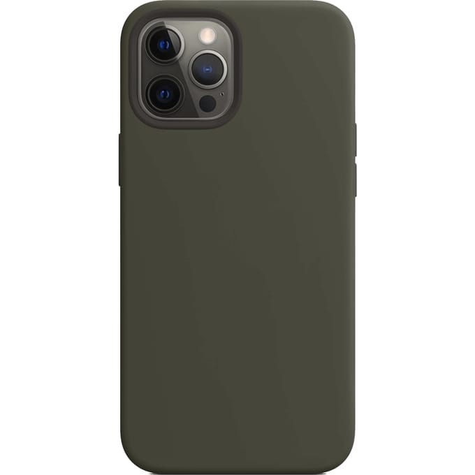 iPhone 12 Pro Siliconen Back Cover - Dark Olive