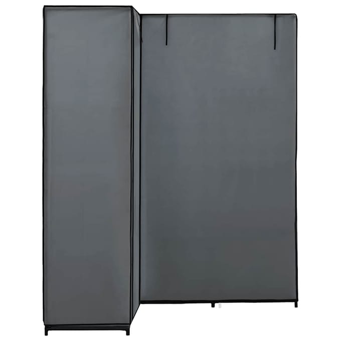 vidaXL - Hoekkledingkast - 130x87x169 - cm - grijs