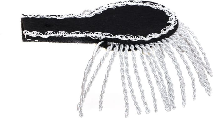 Epauletten zwart-zilver