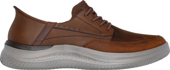 Skechers - Maat 44 Hasting - Rory Heren Instappers - Kastanjebruin