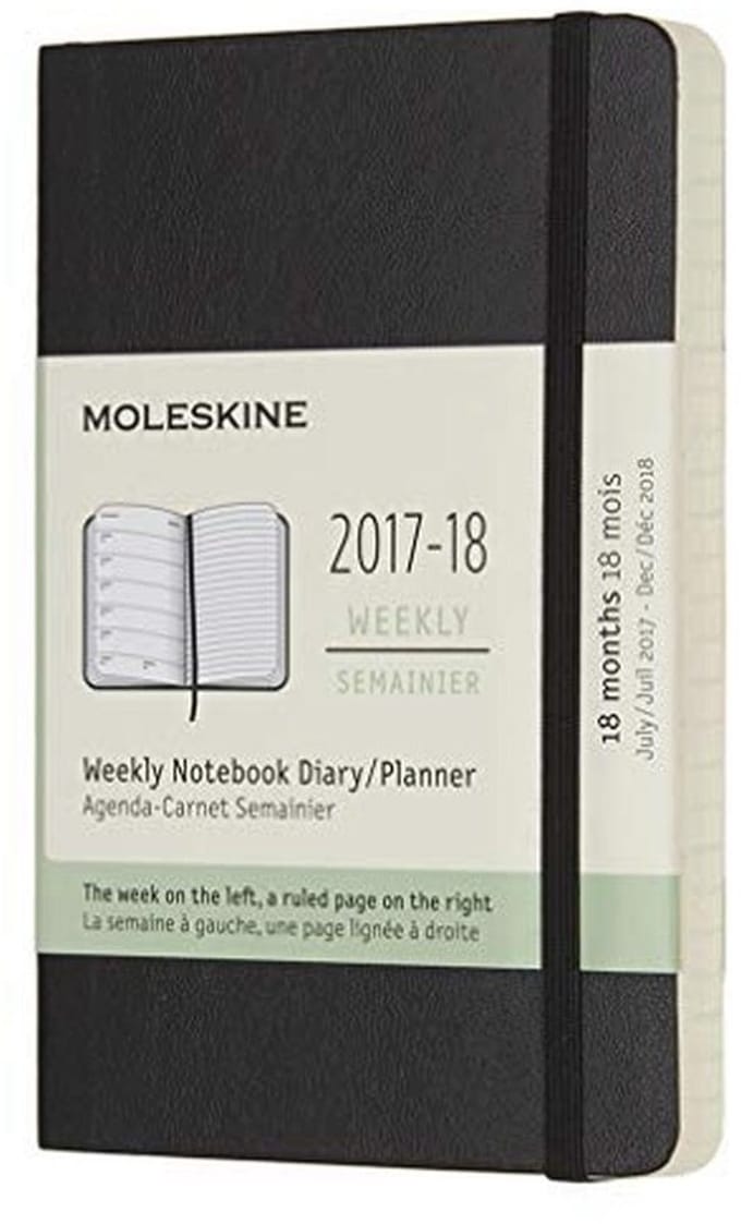 Weekagenda 18 maanden Pocket Zwart