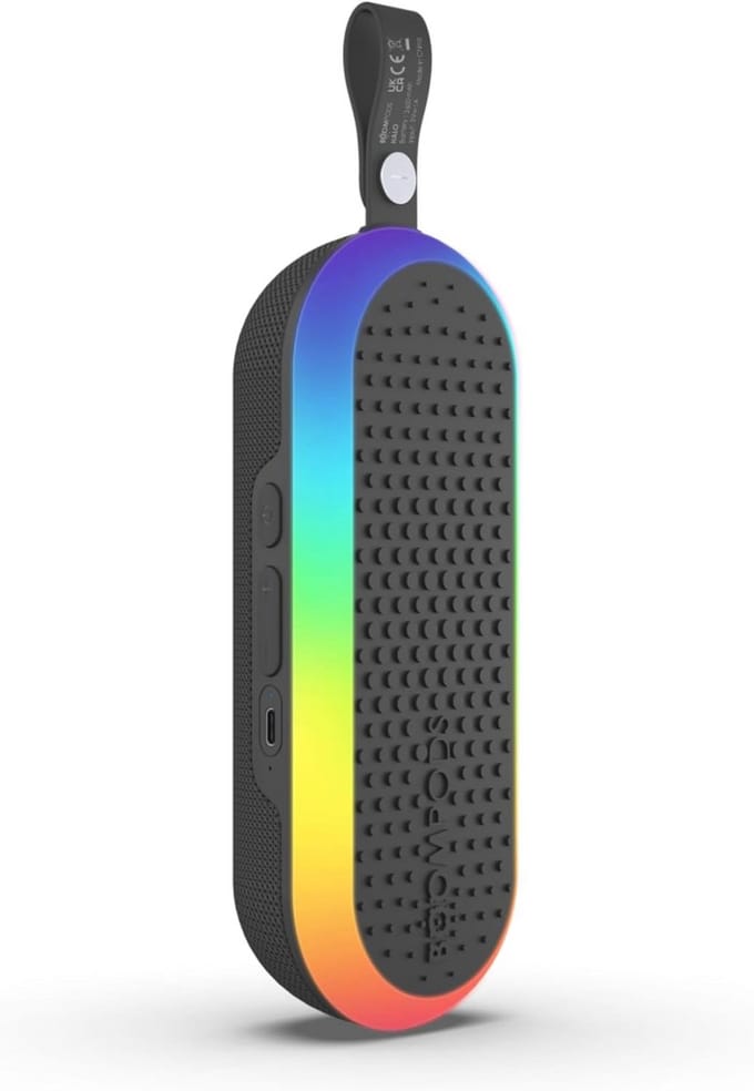 Draagbare Bluetooth-luidspreker met verlichting - Waterdichte en krachtige luidspreker voor buiten en binnen