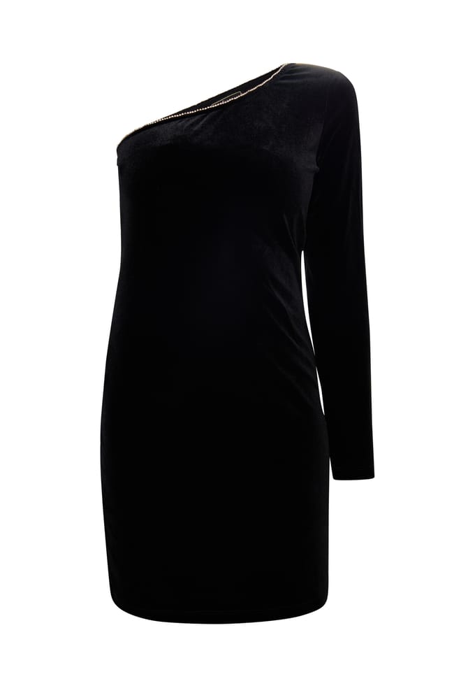 Faina Mini-jurk met één schouder Dames zwart