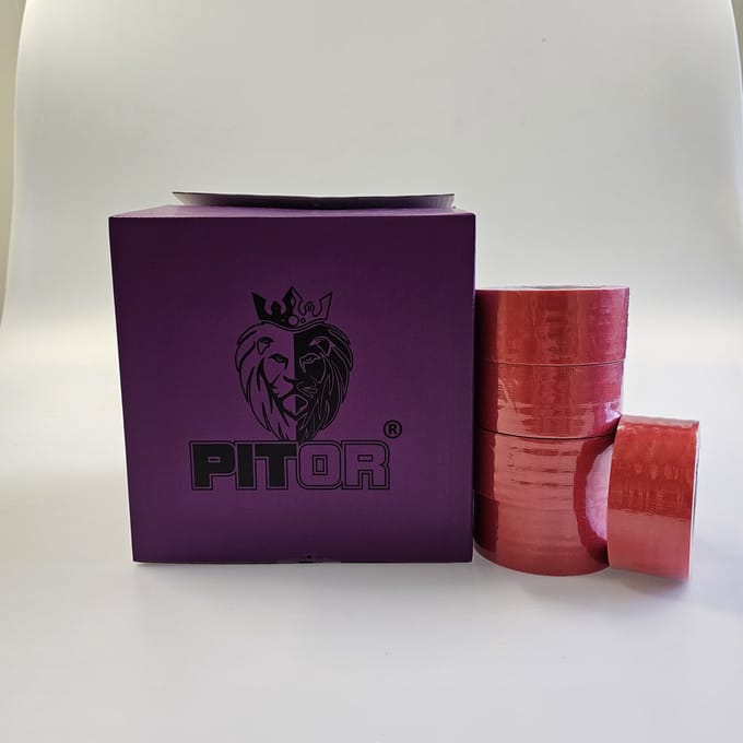 Duct tape rood 48mm x 33m x 20 stuks (PITOR®)