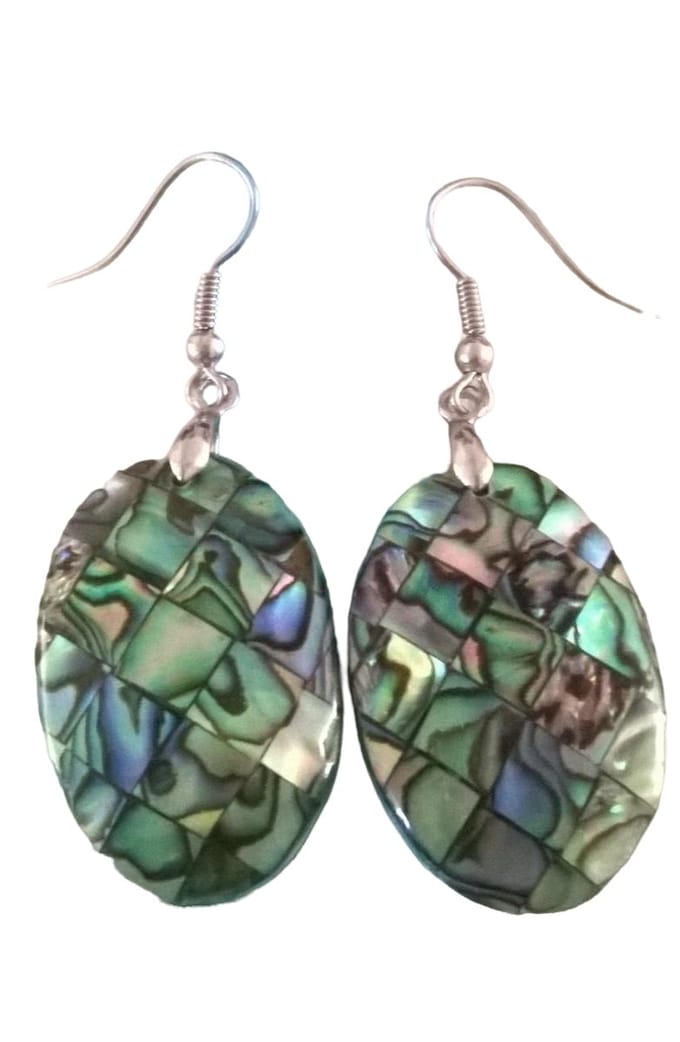 Gemstones-silver oorbellen parelmoer 925 sterling zilver, 8 g