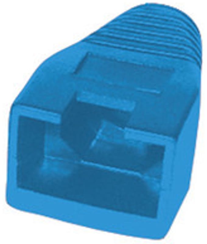Netzwerkstecker cat.5 u. 6 Einführhilfe+Tülle blau