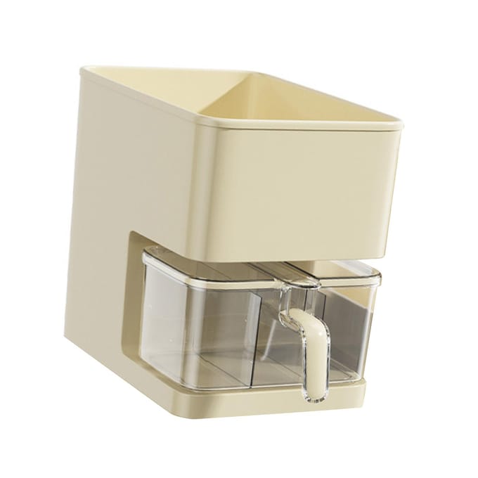 Crèmewit Kruidenopbergplank Doos Specerijenopbergdoos Combinatieset Wit Specerij beige