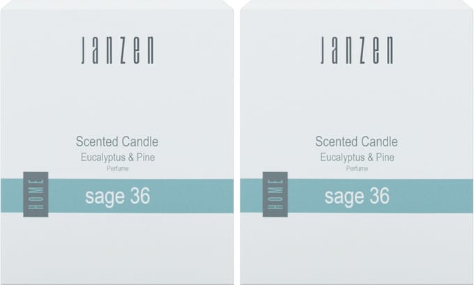 JANZEN Scented Candle Sage 36 2-pack