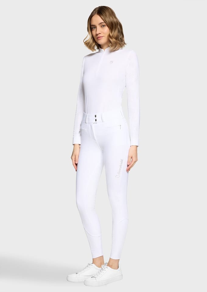 Rijbroek Claranova Full Grip SS26 White White - 38