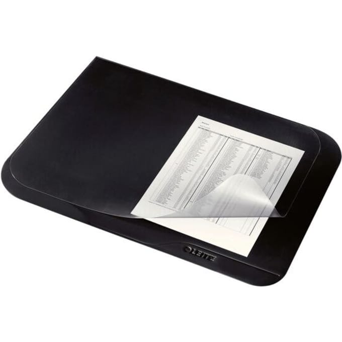 Leitz Plus desk pad - 40 x 53 cm - polyvinyl chloride (PVC) - black