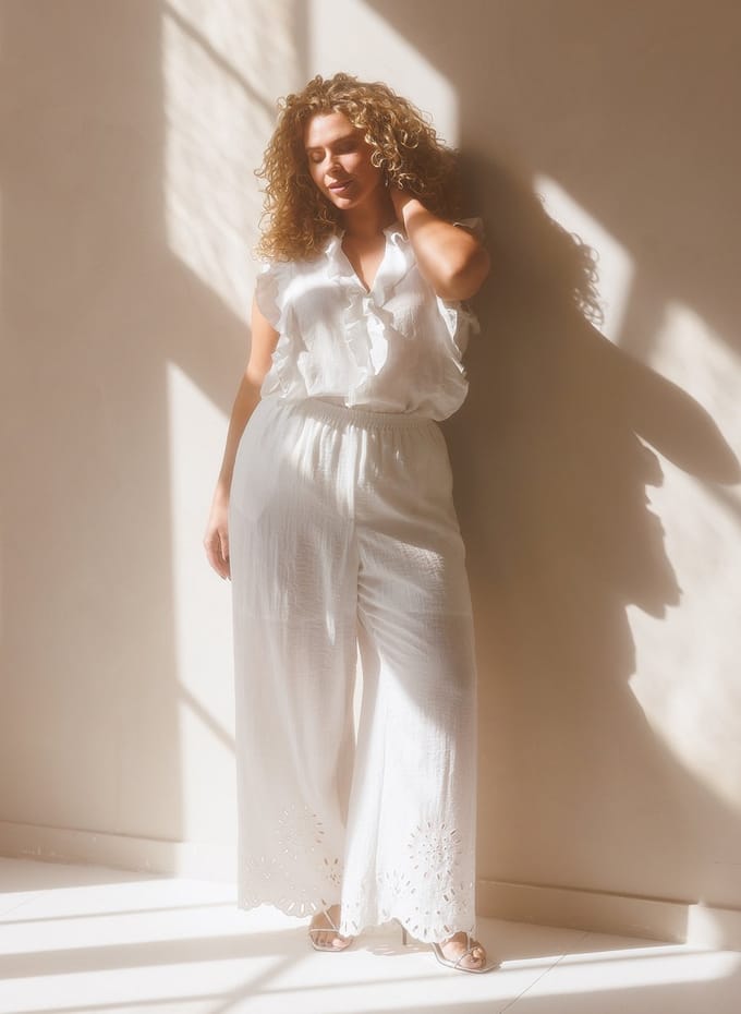 YEST CURVE Nuria Bottoms - Off White - maat 3(52)