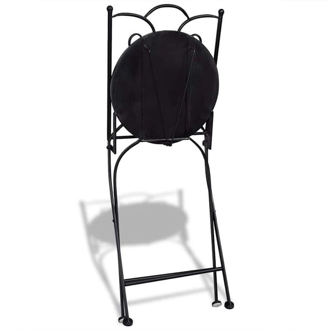 vidaXL - Opklapbare - stoelen, - 2 - stuks, - keramiek, - terracotta - en - wit