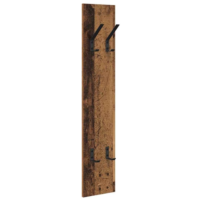 vidaXL Wandgemonteerde kapstok Oudhout 20 x 1,5 x 100 cm