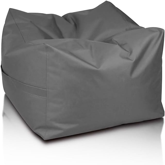 Ottomaanse zitzak - Zitkussen buiten - Ontspannen in tuin - Waterdicht polyester - 60x60x45 cm - Grijs